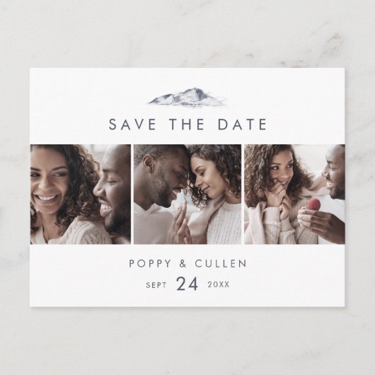 Einfache Vorlage für Mountain 3 Save the Date (Vorderseite)