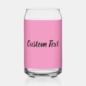 Einfache Vorlage für rosa und schwarze Skripte Dosenglas (Vorderseite)