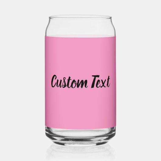 Einfache Vorlage für rosa und schwarze Skripte Dosenglas (Vorderseite)