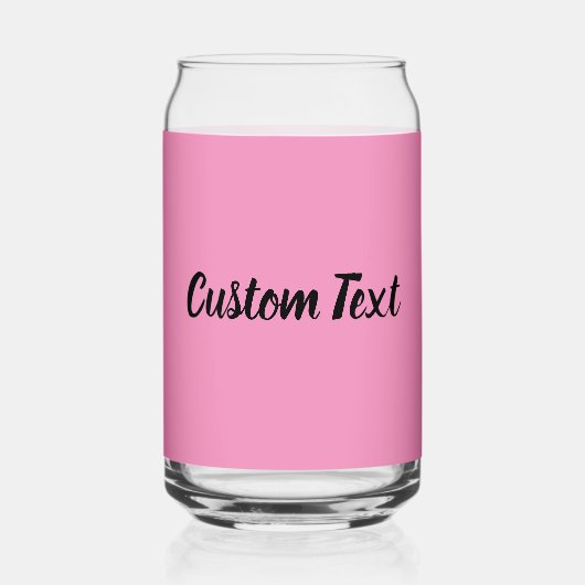 Einfache Vorlage für rosa und schwarze Skripte Dosenglas (Rückseite)