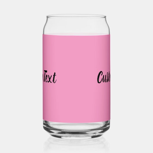 Einfache Vorlage für rosa und schwarze Skripte Dosenglas (Links)