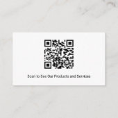 Einfache Vorlage für Schlichten, generischen QR-Co Visitenkarte (Rückseite)