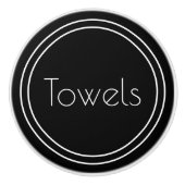 Einfache Vorlage für Schwarz und Weiß Keramikknauf (Vorderseite)