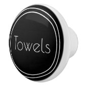 Einfache Vorlage für Schwarz und Weiß Keramikknauf (Rechts)