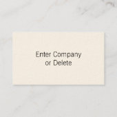 Einfache Vorlage für schwarzen Text Visitenkarte (Rückseite)