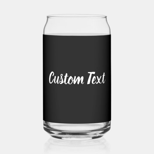 Einfache Vorlage für Schwarzweiß-Skripte Dosenglas (Vorderseite)