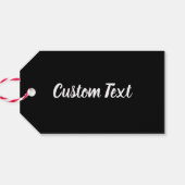 Einfache Vorlage für Schwarzweiß-Skripte Geschenkanhänger (Rückseite Horizontal)