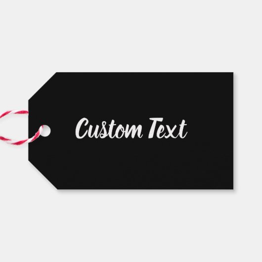 Einfache Vorlage für Schwarzweiß-Skripte Geschenkanhänger (Rückseite Horizontal)