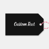 Einfache Vorlage für Schwarzweiß-Skripte Geschenkanhänger (Vorderseite (Horizontal))