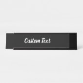 Einfache Vorlage für Schwarzweiß-Skripte Schreibtischnamensplakette (Vorderseite )