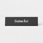 Einfache Vorlage für Schwarzweiß-Skripte Schreibtischnamensplakette (Vorderseite )