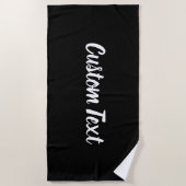 Einfache Vorlage für Schwarzweiß-Skripte Strandtuch (Vorderseite)