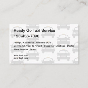 Einfache Vorlage für Taxi Service Business Card Visitenkarte