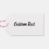 Einfache Vorlage für weißen und schwarzen Text Geschenkanhänger (Rückseite Horizontal)