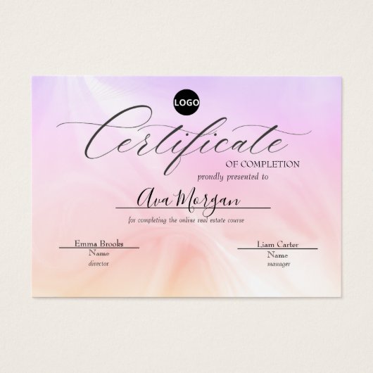 Einfache Vorlage für Zertifikate - Holografischer (Vorderseite)