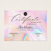 Einfache Vorlage für Zertifikate - Holografischer (Vorderseite)