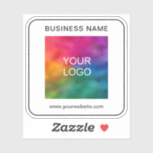 Einfache Vorlage Ihr Firmenname Text-Logo hier Aufkleber (Blatt)