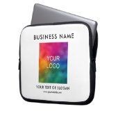 Einfache Vorlage Laden Sie hier Ihr Firmenlogo hoc Laptopschutzhülle (Vorderseite Links)