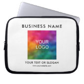 Einfache Vorlage Laden Sie hier Ihr Firmenlogo hoc Laptopschutzhülle (Vorderseite)