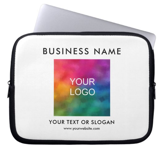 Einfache Vorlage Laden Sie hier Ihr Firmenlogo hoc Laptopschutzhülle (Vorderseite)