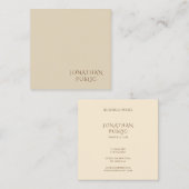 Einfache Vorlage Minimalistisch Modernes, stilvoll Quadratische Visitenkarte (Vorne/Hinten)