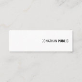 Einfache Vorlage Moderne Elegante Minimalistisch T Mini Visitenkarte (Vorderseite)