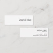 Einfache Vorlage Moderne Elegante Minimalistisch T Mini Visitenkarte (Vorne/Hinten)