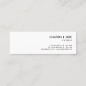 Einfache Vorlage Moderne Elegante Minimalistisch T Mini Visitenkarte (Rückseite)