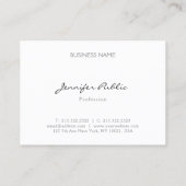 Einfache Vorlage Modernes, Minimalistisches Berufl Visitenkarte (Rückseite)