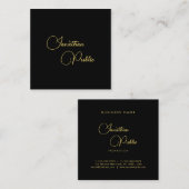 Einfache Vorlage zum Handeschreiben von Skriptname Quadratische Visitenkarte (Vorne/Hinten)