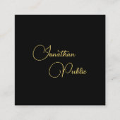 Einfache Vorlage zum Handeschreiben von Skriptname Quadratische Visitenkarte (Vorderseite)