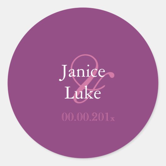 Einfache Vorlagenaufkleber/lila/Mangostane Runder Aufkleber (Vorderseite)