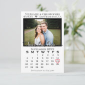 Einfache Vorlesung & stilvolle Hochzeit & Foto Save The Date (Stehend Vorderseite)