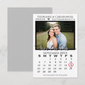Einfache Vorlesung & stilvolle Hochzeit & Foto Save The Date (Vorne/Hinten)