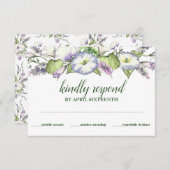 Einfache Vormittagsruhmbehandlung RSVP Karte (Vorne/Hinten)