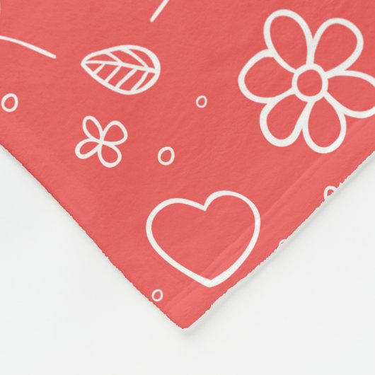 Einfache Vorträge und Blätter Fleecedecke (Ecke)