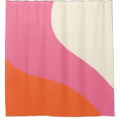 Einfache Waagen - Rosa, Orange und Creme Duschvorhang (Vorderseite)
