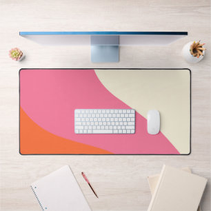 Einfache Waagen - Rosa, Orange und Creme Schreibtischunterlage