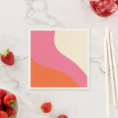 Einfache Waagen - Rosa, Orange und Creme Serviette (Beispiel)