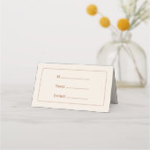 Einfache Wahl für Boho Ivory Wedding Entree Platzkarte (Vorderseite)