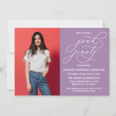 EINFACHE WÄHRUNGSKALLIGRAPHISCHE ABSCHLUSS-EINLADU EINLADUNG (Vorderseite)