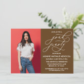 EINFACHE WÄHRUNGSKALLIGRAPHISCHE ABSCHLUSS-EINLADU EINLADUNG (Stehend Vorderseite)