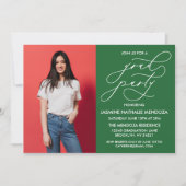 EINFACHE WÄHRUNGSKALLIGRAPHISCHE ABSCHLUSS-EINLADU EINLADUNG (Vorderseite)