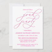 EINFACHE WÄHRUNGSKALLIGRAPHISCHE ABSCHLUSS-EINLADU EINLADUNG (Vorderseite)