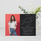 EINFACHE WÄHRUNGSKALLIGRAPHISCHE ABSCHLUSS-EINLADU EINLADUNG (Stehend Vorderseite)