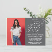 EINFACHE WÄHRUNGSKALLIGRAPHISCHE ABSCHLUSS-EINLADU EINLADUNG (Stehend Vorderseite)