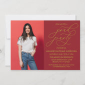 EINFACHE WÄHRUNGSKALLIGRAPHISCHE ABSCHLUSS-EINLADU EINLADUNG (Vorderseite)