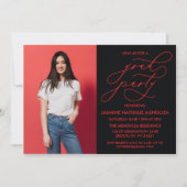 EINFACHE WÄHRUNGSKALLIGRAPHISCHE ABSCHLUSS-EINLADU EINLADUNG (Vorderseite)