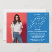 EINFACHE WÄHRUNGSKALLIGRAPHISCHE ABSCHLUSS-EINLADU EINLADUNG (Vorderseite)