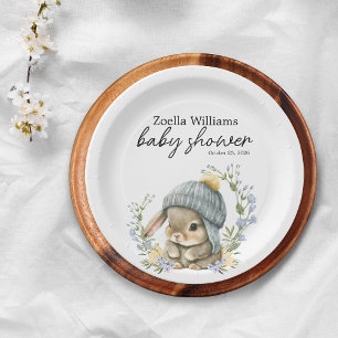 Einfache Wald-Holzwelt-Baby-Shower-Papierplatte Pappteller